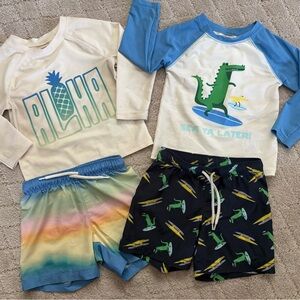 Toddler Boy Swim Trunk & Rash Guard Bundle Old Navy